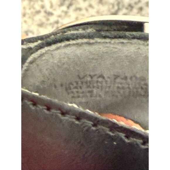 Alegria VYA-740 Black Leather Slide Sandals Adjustable Buckle Comfort Footbed 38 - Picture 5 of 5